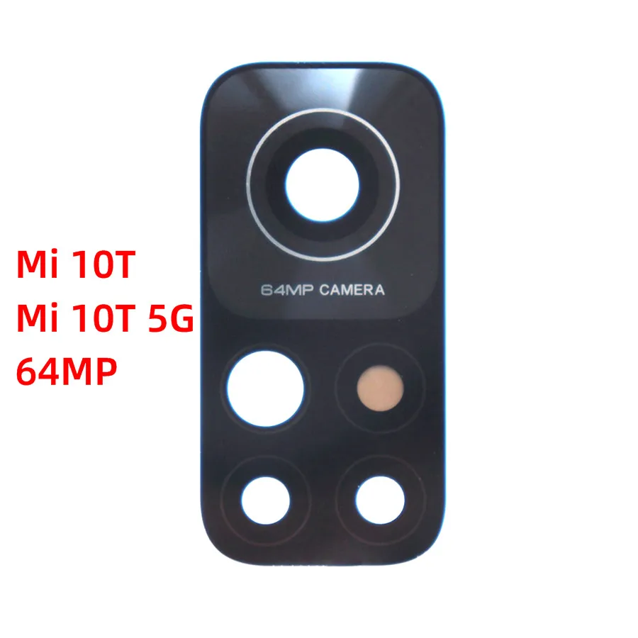 Lente de vidro da câmera traseira para xiaomi mi 10t/10t pro capa de vidro da câmera principal com adesivo mi10t peças de reparo de smartphone