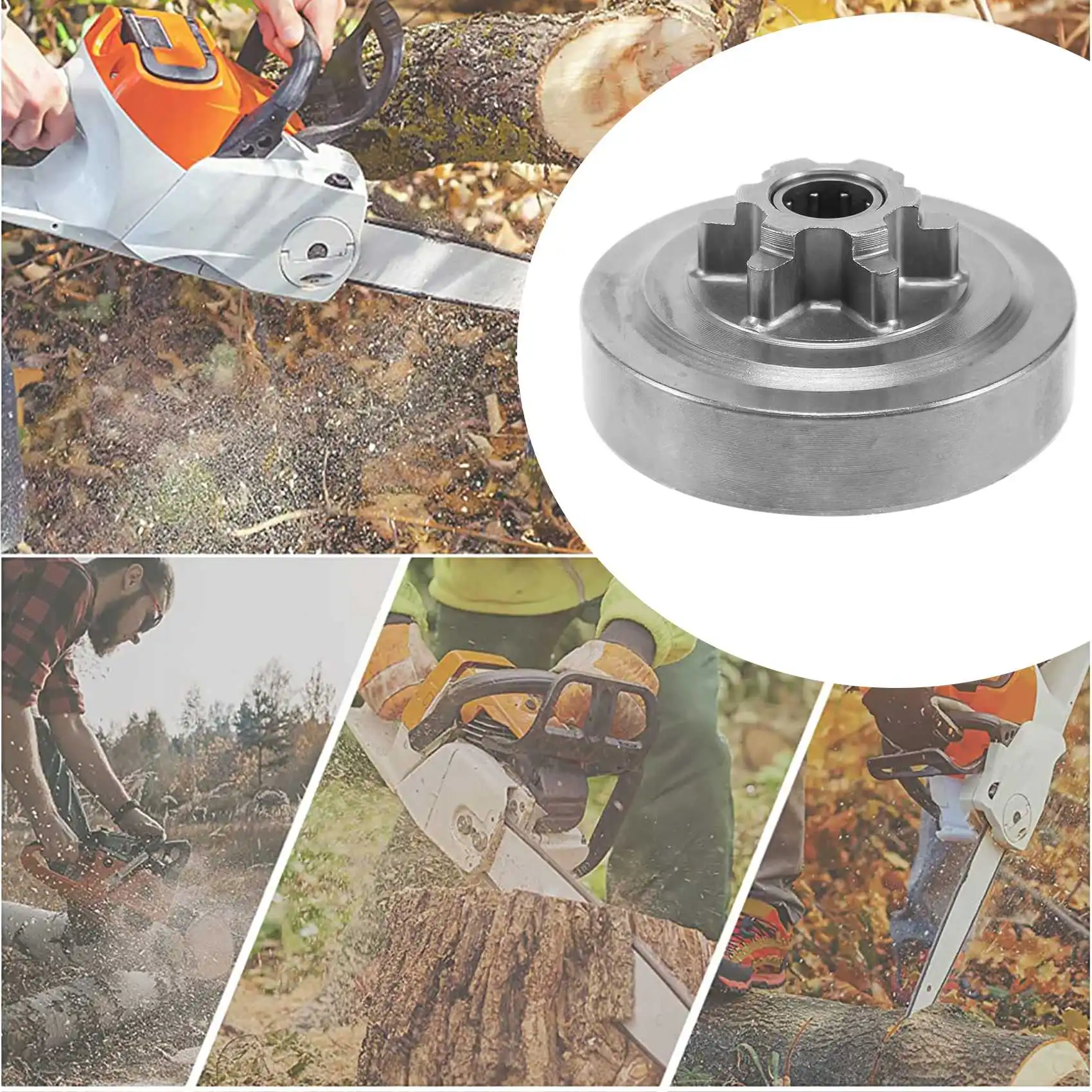 Embrayage, tambour d'embrayage et roulement à aiguilles adaptés à la tronçonneuse chinoise 2500 25CC ZJY
