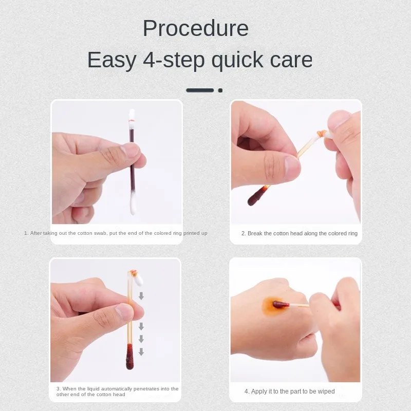 50/100pcs Disposable Medical แอลกอฮอล์ Sticks ฆ่าเชื้อไอโอดีนผ้าฝ้าย Swabs ฉุกเฉิน First Aid ทําความสะอาดบาดแผลอุปกรณ์