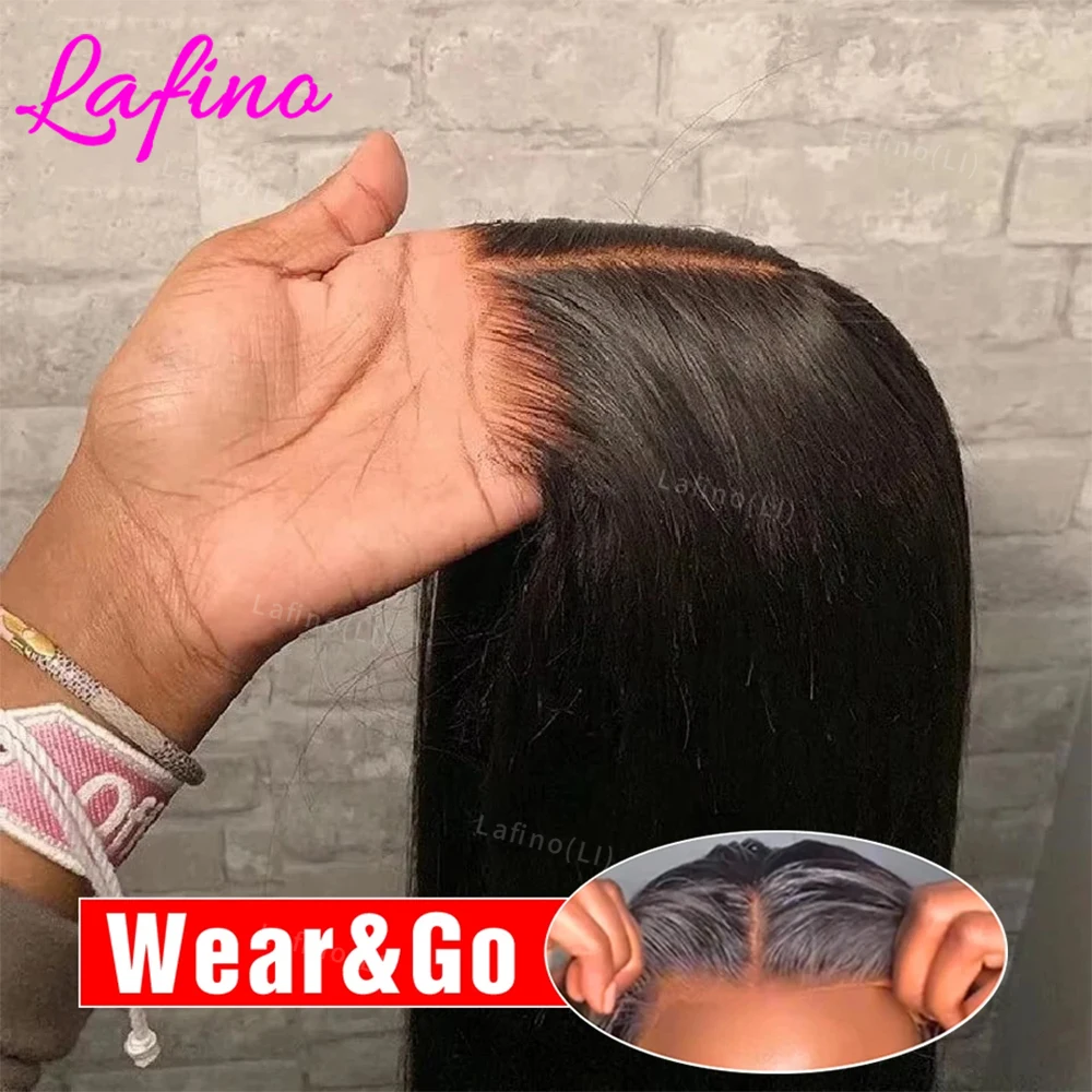 Parrucche Glueless Capelli Umani Pronti Da Indossare Parrucche Anteriori Del Merletto Dritto Dell'osso Dei Capelli Umani 4x4 5x5 Pre Cut Hd Parrucche di Chiusura Del Merletto Per Le Donne