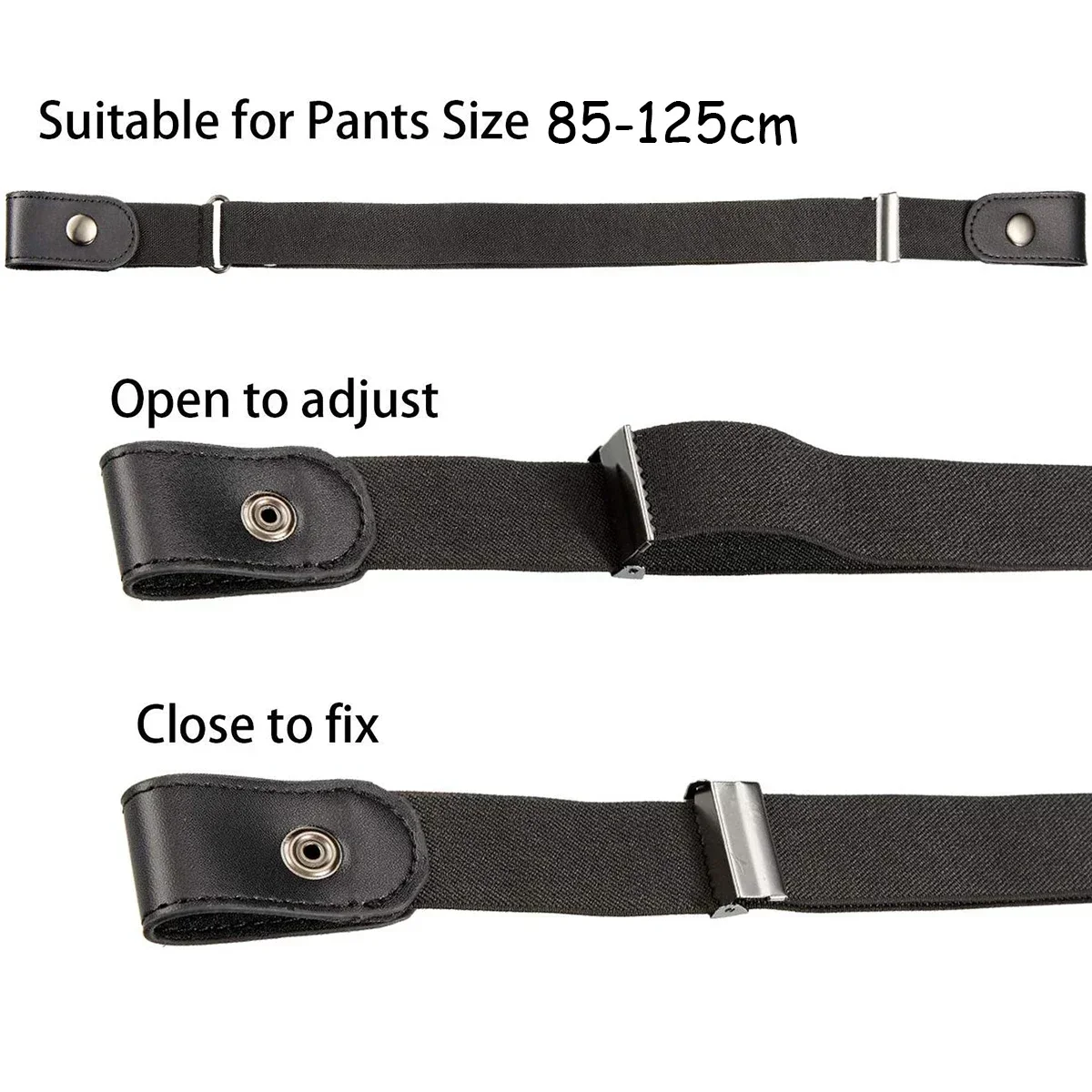 Nueva banda elástica ajustable para la cintura, cinturón Invisible, cinturones sin hebilla para mujeres y hombres, pantalones vaqueros, vestido sin hebilla, fácil de usar
