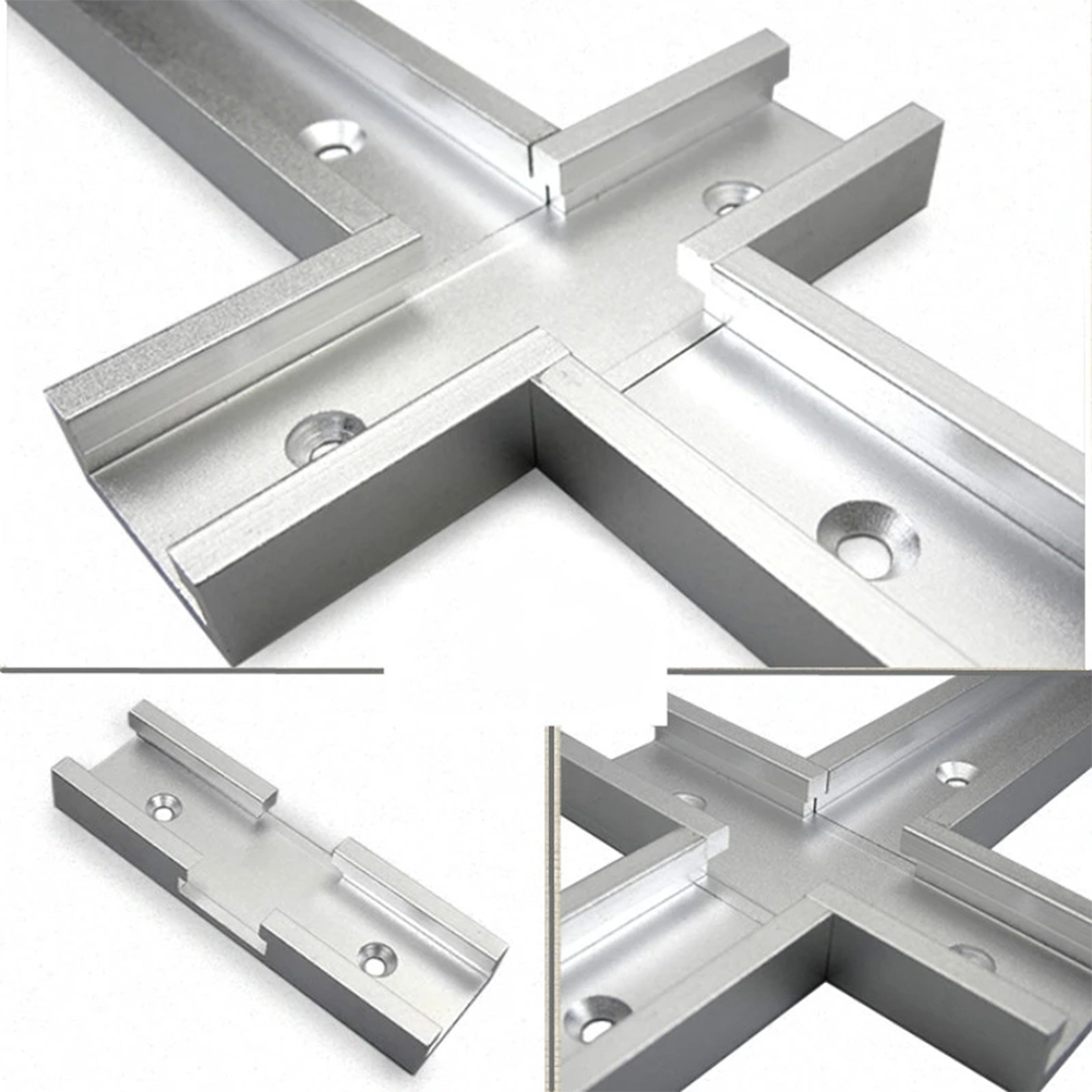 1 Uds. De conector Universal de pista cruzada para carpintería, piezas de intersección de pista en T, herramientas cruzadas con ranura en T DIY para carpintería de aluminio