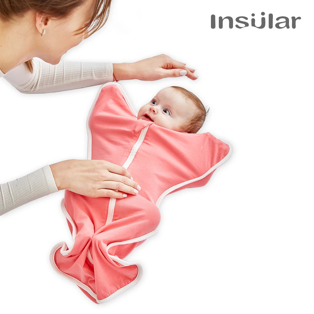 INSULAR 코튼 아기 침낭 사계절 지퍼 백, 신생아 아기 가방, 포장 침구 포대기 잠옷, 신제품