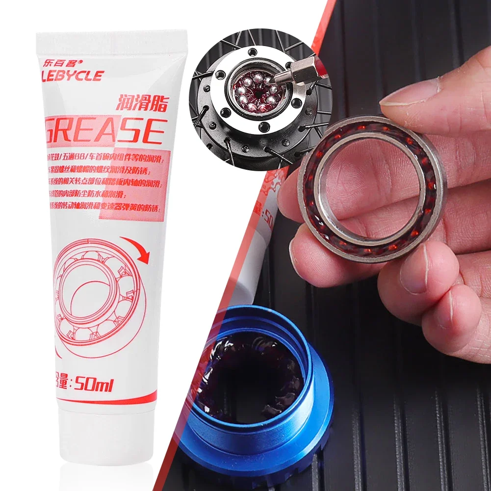 1-6pcs LEBYCLE จักรยานจักรยานจาระบีน้ํามันหล่อลื่น MTB จักรยานน้ํามันสําหรับ HUB วงเล็บด้านล่างชุดหูฟังส้อม Flywheel Ball แบริ่งจาระบี
