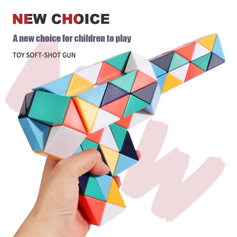 Cubo mágico colorido brinquedos regra mágica cobra multi-cor quebra-cabeça brinquedos fidget descompressão cubos transformáveis brinquedos educativos