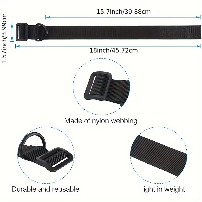 DIZETION Adattatore per imbracatura tattica durevole con anello a D e cinturino in nylon multifunzionale per caccia e attività all'aperto