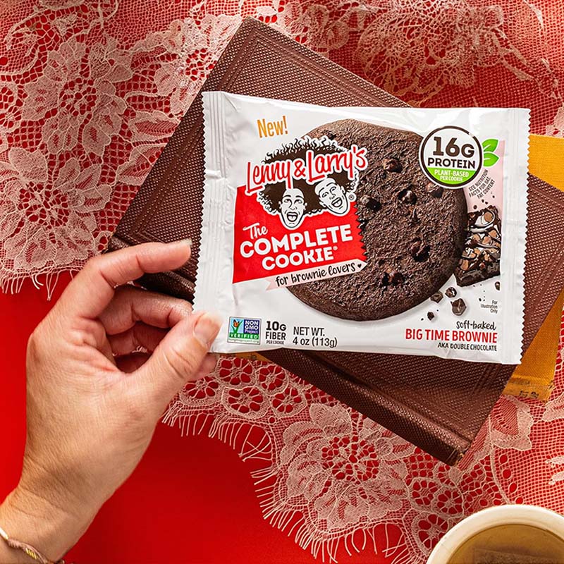 Lenny & Larry's Complete Cookie Chocolate Chip Plant Protein Vegan/Double Chocolate Complete Cookie Box 4oz(113g)*3 packs