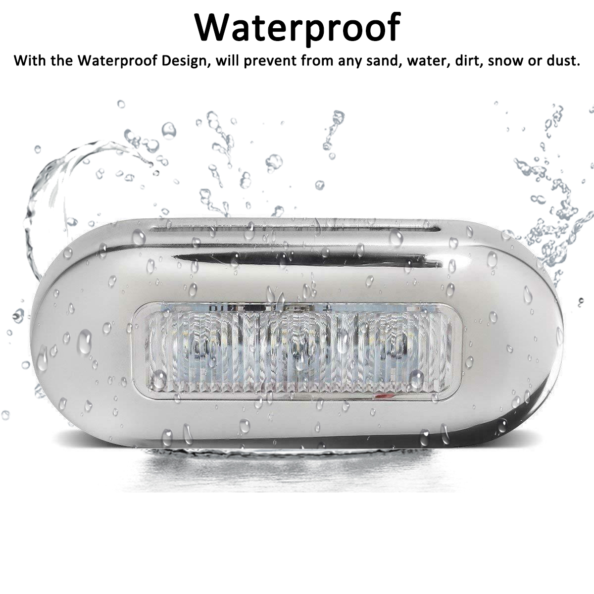 大型防水ボートライト,潜水艦ライト,青,LED,24v,4ユニット