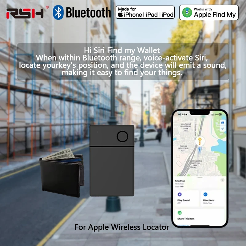 Für Apple Smart Locator GPS Tracker Position ierung Tag Gepäck Pass Brieftasche Bluetooth Anti-Loss-Karte Gerät funktioniert mit finden meine