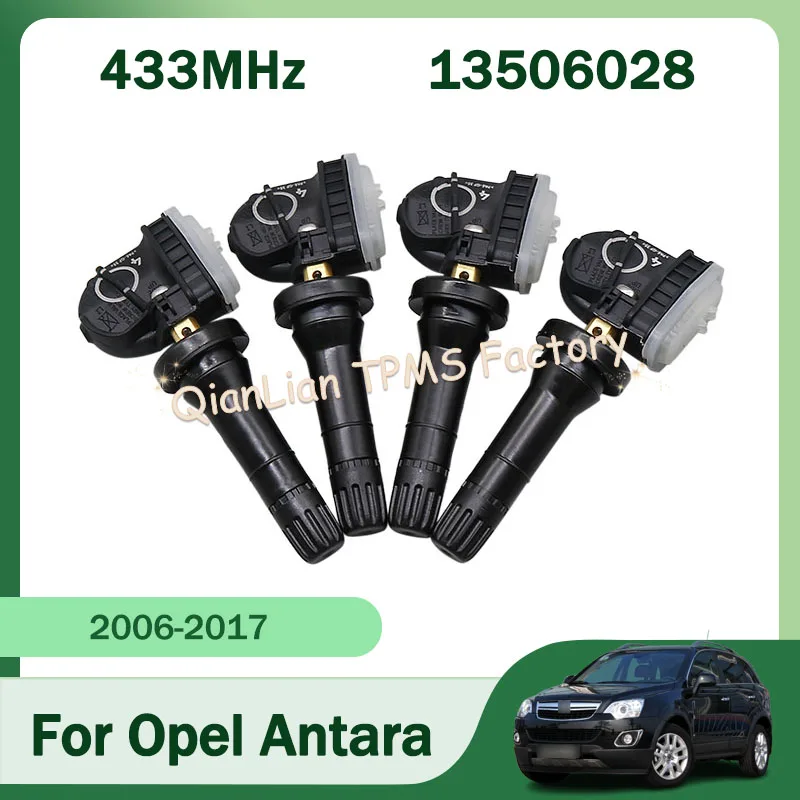 1/4 pces 13506028 sensor de monitor de pressão dos pneus tpms para opel antara adam ampera astra j astra k corsa d insignia meriva 433mhz