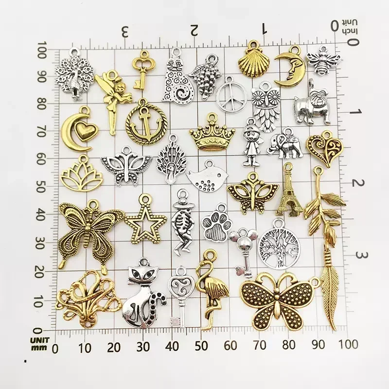 30/100pcs DIY ผสมการ์ตูนสัตว์ต้นไม้ Charms ลูกปัดสําหรับเครื่องประดับ DIY จี้สร้อยคอสร้อยข้อมืออุปกรณ์เสริม