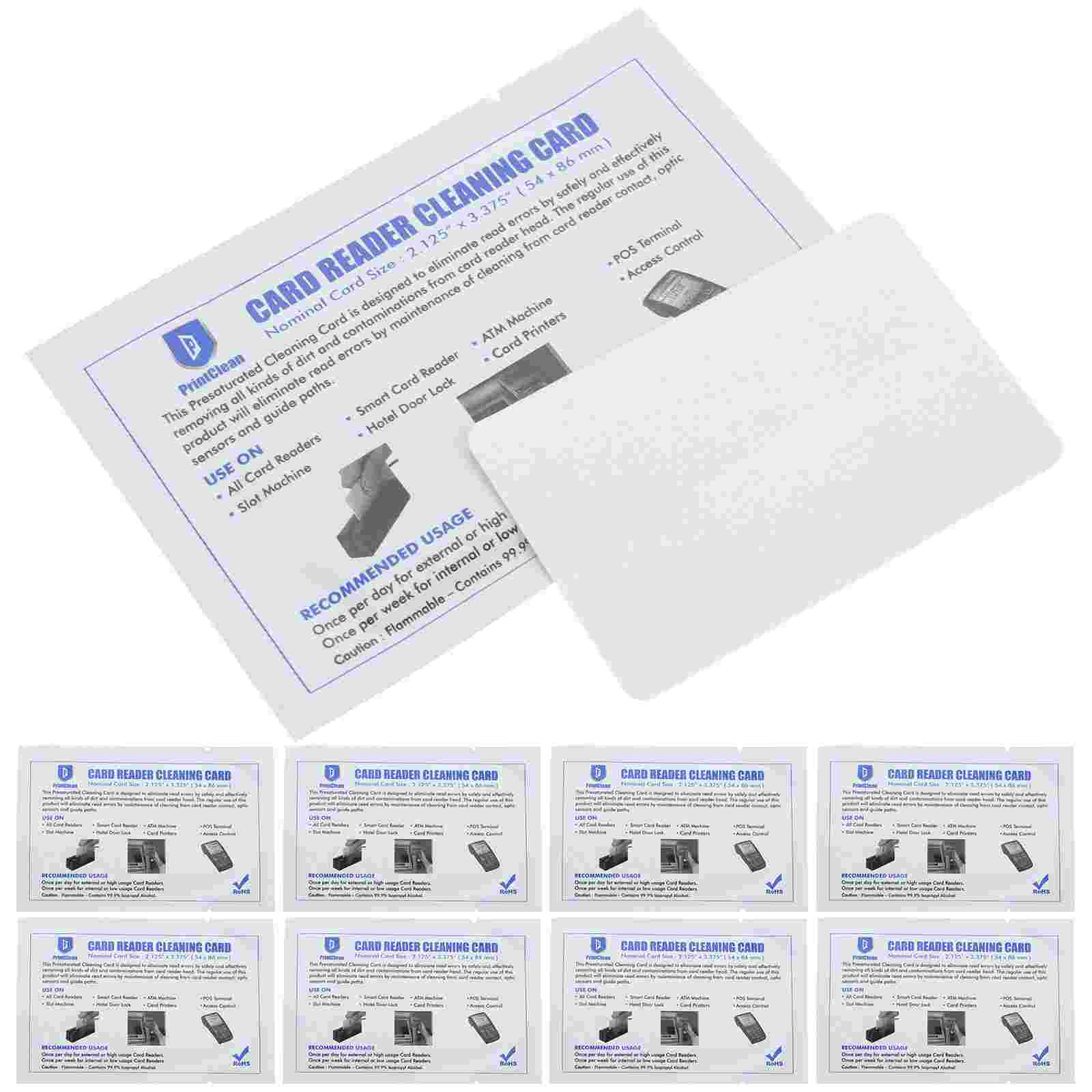 Limpiador multiusos para lector de tarjetas, Terminal de detergente, herramientas de suministro de limpieza, accesorio blanco, máquina de crédito, 10 Uds.