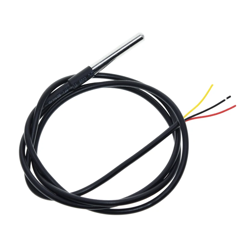 TZT DS1820 paquete de acero inoxidable impermeable DS18b20 sonda de temperatura sensor de temperatura 18B20 para arduino
