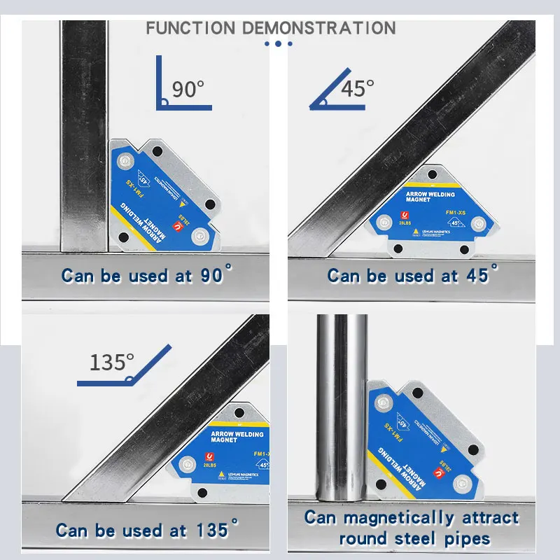 4pcs Magnetic Welding Fixer 45° 90° 135° Multi-angle Magnet Weld Positioner Ferrite Auxiliary Locator Tools