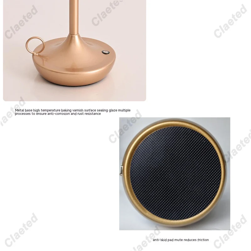 Touch LED Candlelight Camper Table Lamp Rechargeable Camper Waterproof Warm Light Candle Lamp Dinner Atmosphere Table Lamp