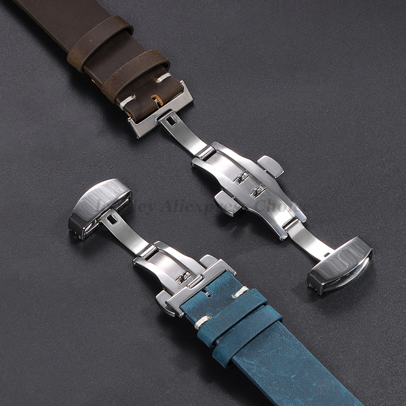 カーフスキンレザーブレスレットオメガ用セイコー時計バンド 18 ミリメートル 20 ミリメートル 21 ミリメートル 22 ミリメートル 24 ミリメートルストラップダークブラウンカシオ用ロレックスリストバンド