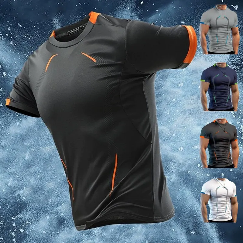Maglietta da uomo nuova a compressione da uomo Fitness Gym Super Hero Sport T-shirt da corsa Allenamento fitness Manica corta traspirante ad asciugatura rapida