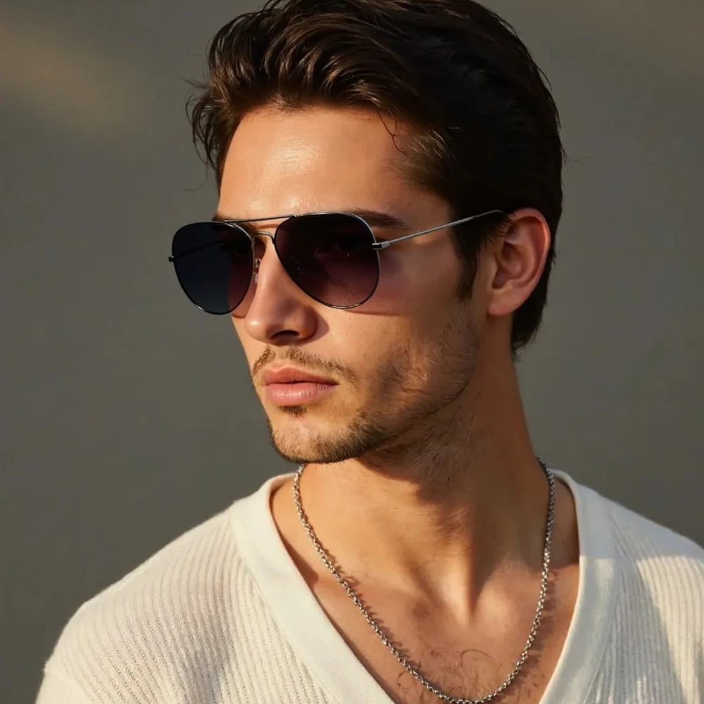 Gafas de sol clásicas de piloto para hombre, gafas de sol polarizadas Vintage con rayos metálicos, colores de espejo para mujer, gafas de sol para conducir para hombre UV400