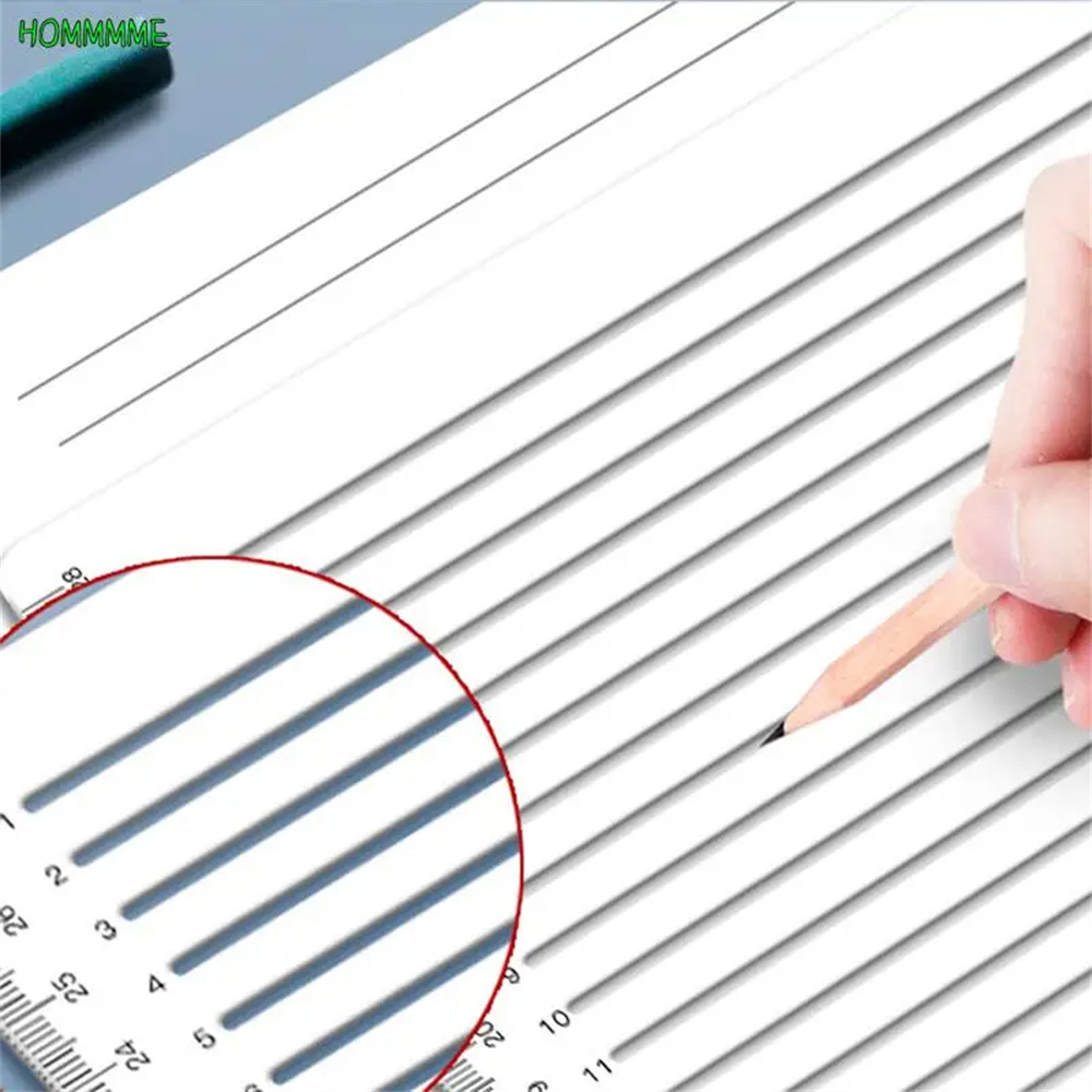 Plantilla de caligrafía de 1 estilo, línea recta A4, regla transparente, herramienta de escritura, plantilla geométrica, plantilla de caligrafía y plantilla de regla