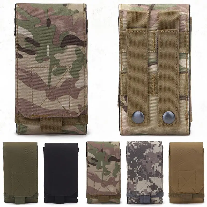 Outdoor Camouflage Tasche Taktische Armee Telefon Halter Sport Taille Gürtel Fall Wasserdichte Nylon EDC Sport Jagd Camo Taschen im Rucksack