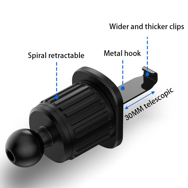SEAMETAL รถที่วางโทรศัพท์อุปกรณ์เสริมภายใน Air Outlet Vent ฐาน Gadget Universal Auto โทรศัพท์มือถืออุปกรณ์เสริม