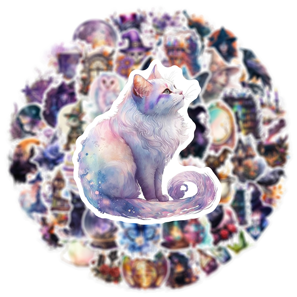 10/30/50 個アートゴシック魔法魔女美的漫画ステッカー装飾アニメデカールラップトップオートバイギター車クールステッカー