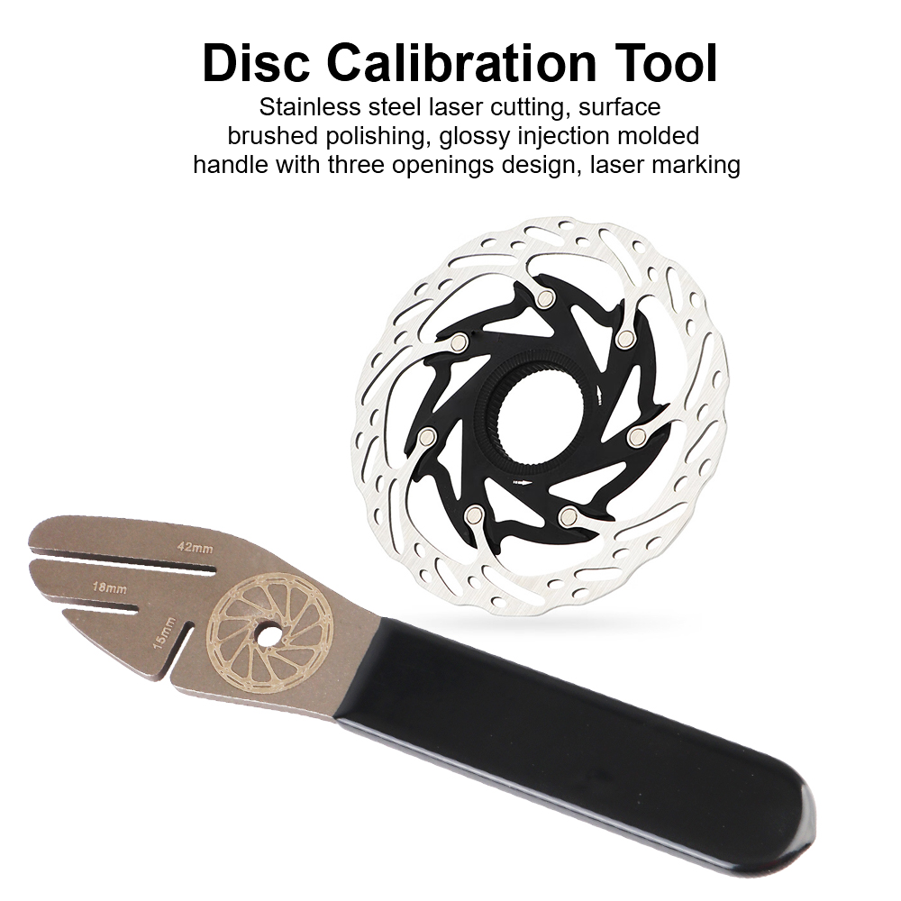 Chave de pastilha de freio de bicicleta, ferramenta de reparo de freio a disco de bicicleta de montanha e estrada, chave de correção de achatamento de disco, ferramenta de aço inoxidável