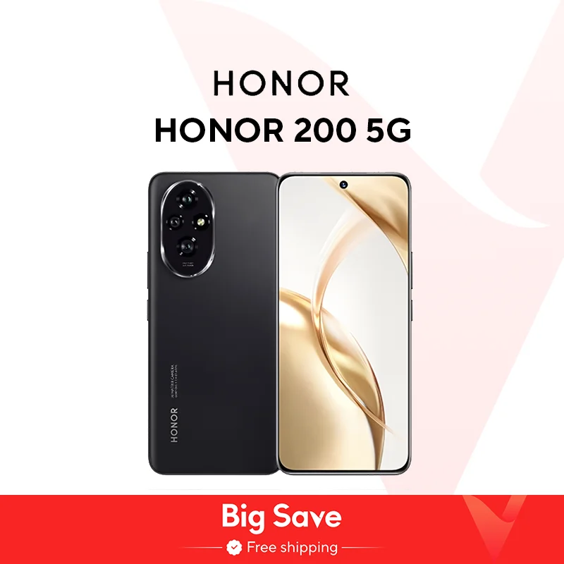 Global Version HONOR 200 5G Smartphone Snapdragon 7 Gen 3 Android 14 6.7'' AMOLED Display 5200mAh Battery Phone