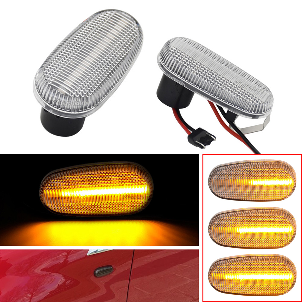 Cho Alfa Romeo Mito 955 147 GT 937 Fiat Bravo 2 Năng Động Đèn LED Bên Cột Mốc Đèn Mũi Tên Nhan Nhấp Nháy blinker Đèn 2 Chiếc