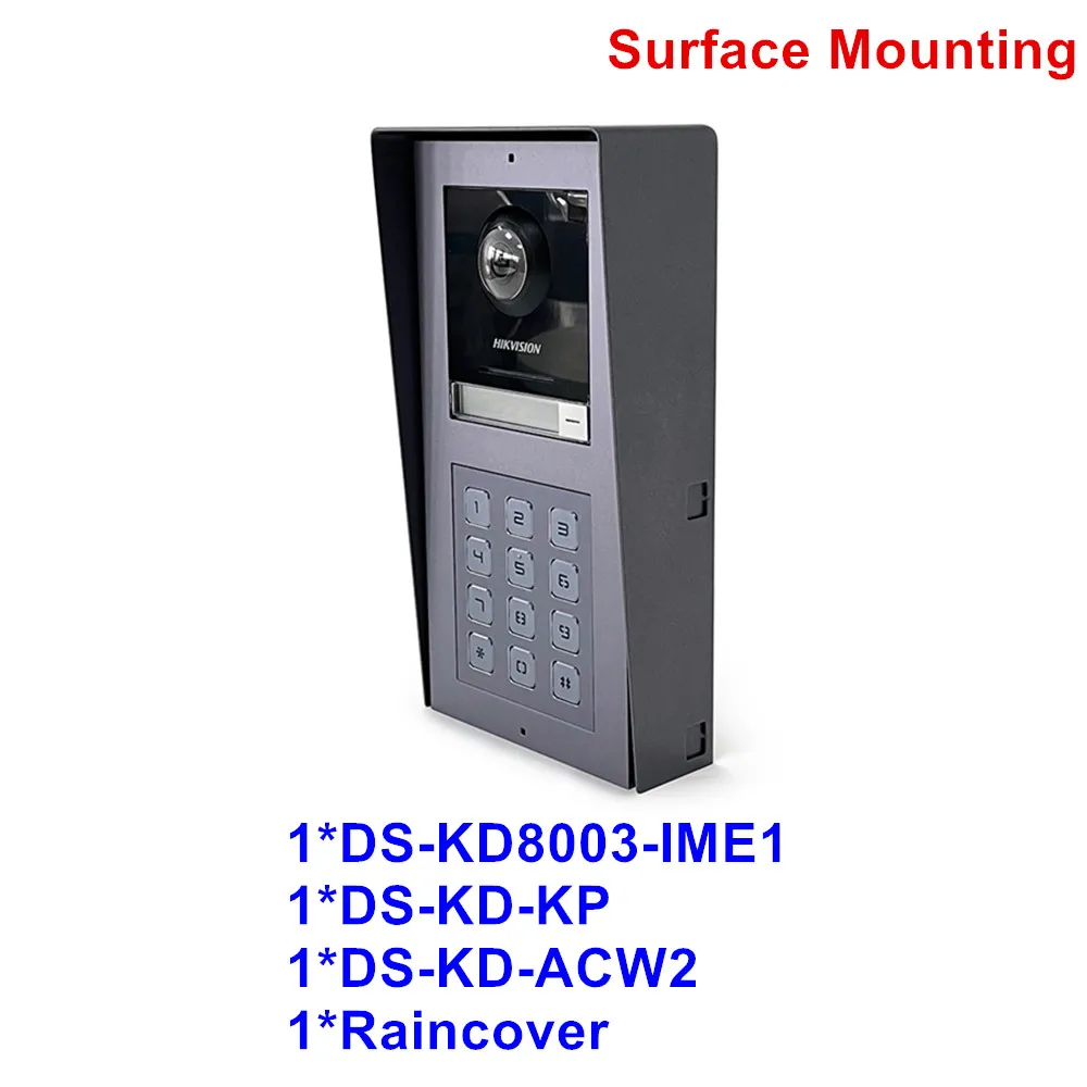 Origineel Hikvision DS-KD8003-IME1(B) modulair deurstation met montagebeugel DS-KD-ACF1 DS-KD-ACW2 DS-KD-KP toetsenbordmodule