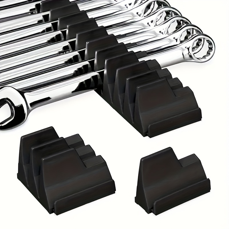 Organizador de almacenamiento de soporte de caja de herramientas Modular en forma hexagonal magnética de 20 bolsillos para llaves inglesas, construcción de plástico duradero
