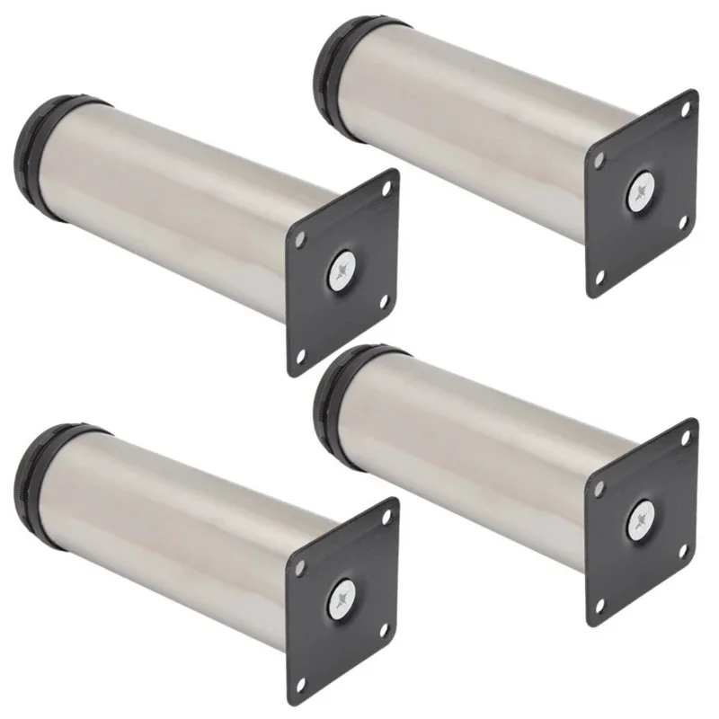 4 pezzi 5-25 cm mobili divano letto regolabile gamba tavolo in acciaio inossidabile letto divano armadio piedi piedi gambe piede di ricambio in metallo