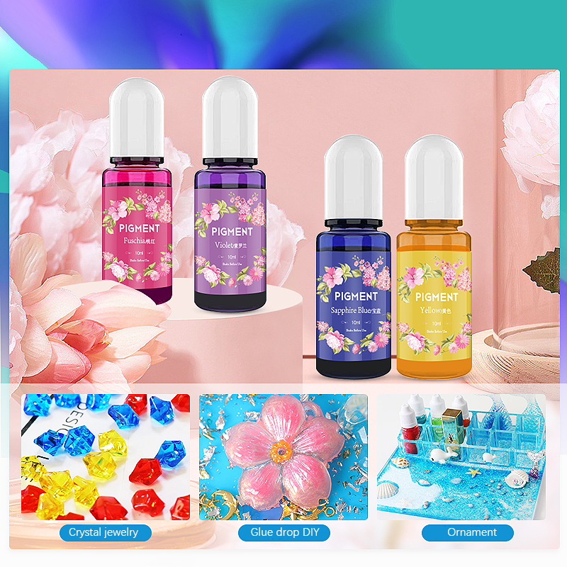 エポキシ樹脂顔料セット液体着色剤キャンドル染料顔料 DIY UV 樹脂モールドキャンドル石鹸着色染料セット樹脂工芸品