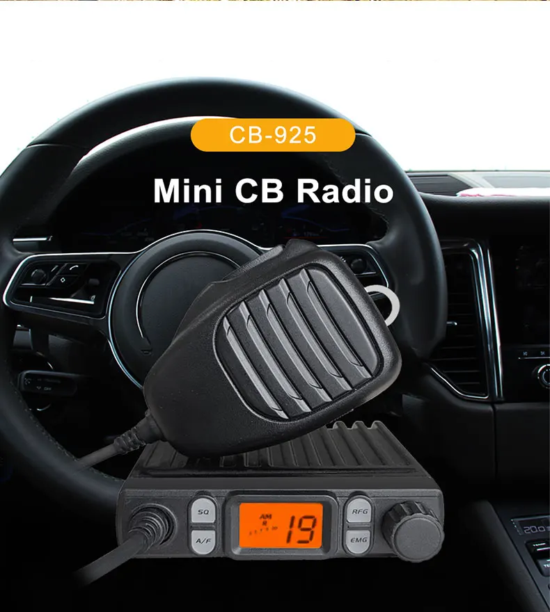 ANYSECU CB925 AM/FM мини CB радио 25,615-30,105 МГц 8 Вт ручной автомобильный мини-радиометр любительский мобильный радиоприемник