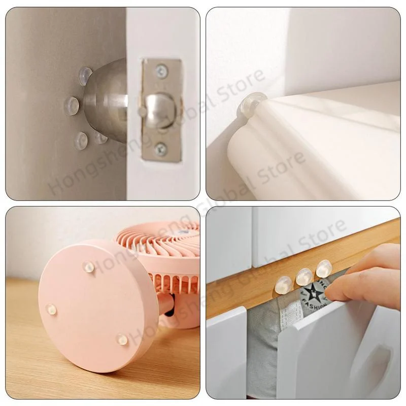 Soft Silicone Anti-collision cushion Self Adhesive Door Stopper Prevent Noisy Buffer Cushion Door Handle Bumper Wall protection