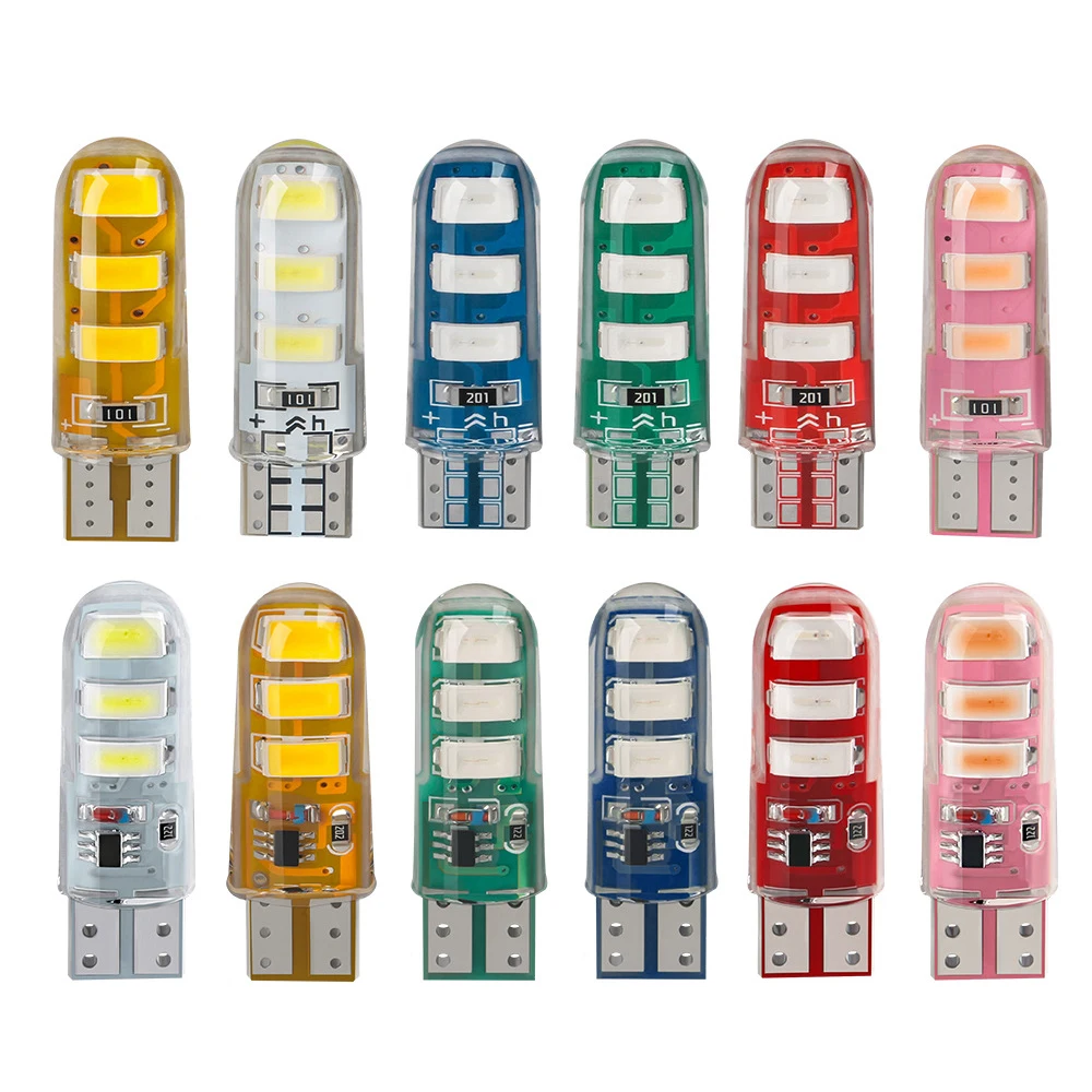 10 Uds LED T10 luz estroboscópica lámpara de coche W5W Canbus bombilla de señal intermitente para luz de ancho de coche indicador de liquidación estroboscópica 12V