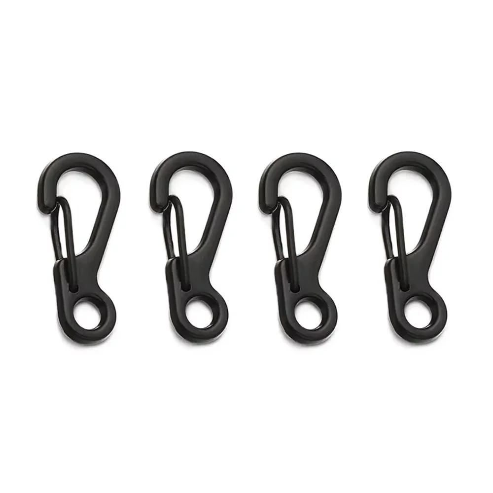 4/10 Uds mosquetón anillo en D llavero Clips de resorte Mini hebilla colgante de aleación de aluminio equipo EDC de supervivencia herramienta de llavero para acampar al aire libre