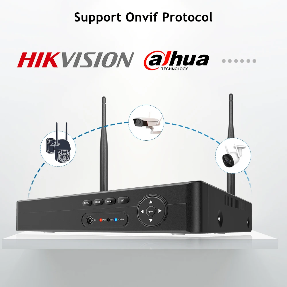 Techage H.265 NVR 8CH 5MP 4MP Беспроводной рекордер Wi-Fi CCTV IP-камера Система защиты безопасности P2P XMeye Pro ONVIF Сетевое видео