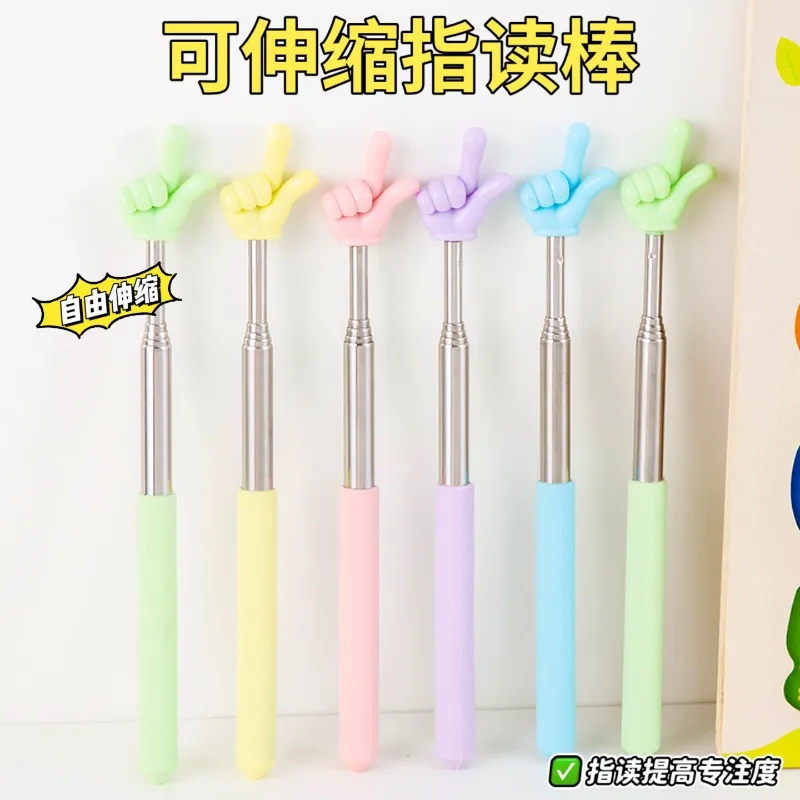 Retractable Simplicity Cute Pointer for Teacher Jelly Color Cute StainlessSteel Telescopic N StainlessSteel Finger Hand Pointer