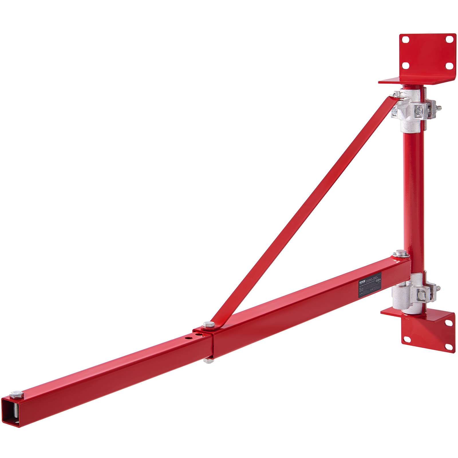 VEVOR Electric Hoist Support Arm Swing Holder with Pole Steel Hoist Frame 180° Scaffold Winch Lifting Arm for Workshop Garage