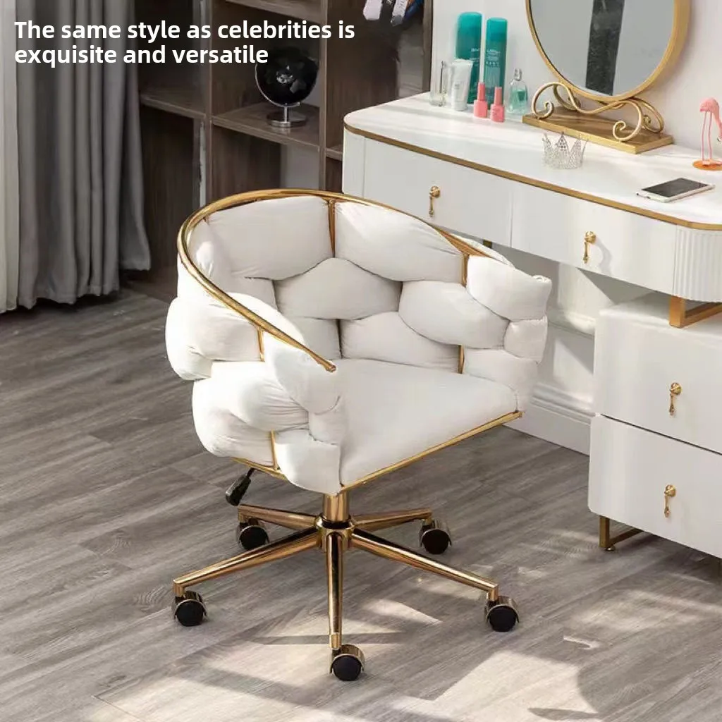 Computerstoel, Scandinavisch, lichte luxe, high-end, hefbare internet beroemdheid manicure, katrol, slaapkamer, meisje, make-up kruk