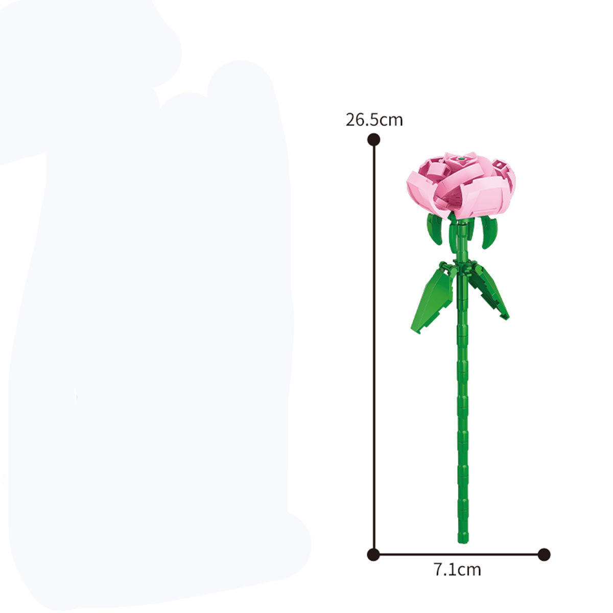 13 รูปแบบดอกไม้สวย Building Blocks Rose วาเลนไทน์ลาเวนเดอร์พีช Lily Of The Valley TULIP อิฐ DIY บ้านเครื่องประดับ