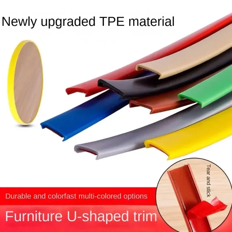 Клейкая кромка U-образной формы, кромкооблицовочная кромка 9 мм, 12 мм, 14 мм, 15 мм, 16 мм, 18 мм - 36 мм, белый, серый, черный, красный, синий, зеленый, желтый, коричневый