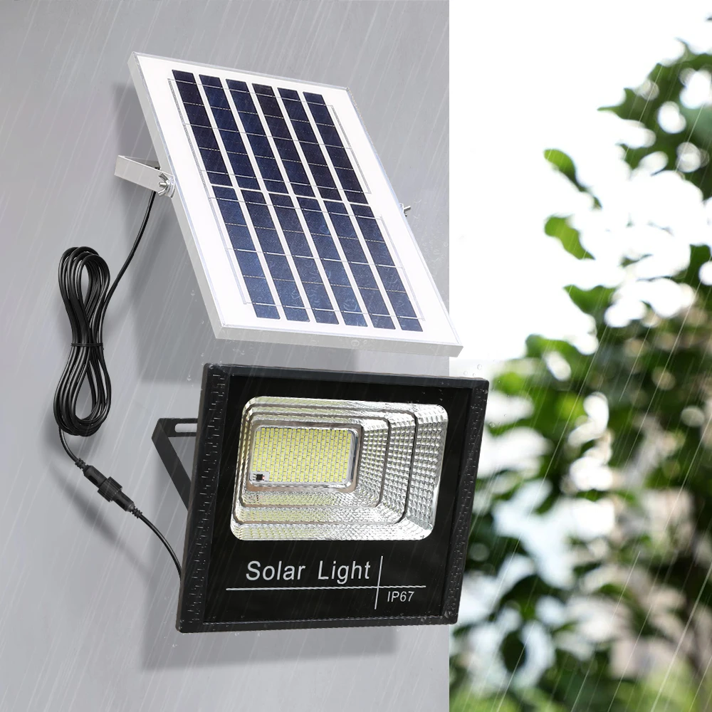 Luce solare a LED per proiettore da giardino esterno Luminoso impermeabile Scale Parete Luce solare Luce dimmerabile/Tempo/Telecomando