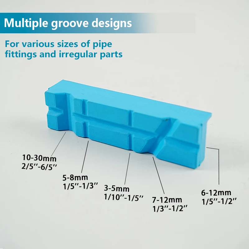 สีฟ้ายาง Vise แม่เหล็กป้องกันป้องกัน Strip Jaws สําหรับ 2.5/4/5/6 นิ้วเครื่องมือ Bench Vise Protector อุปกรณ์เสริม