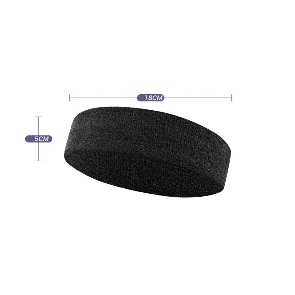 AOLIKES 3PCS 스웨트 밴드 스포츠 헤드밴드 - 테니스, 농구, 달리기용 수분 흡수 운동용 면 테리 천 스웨트 밴드