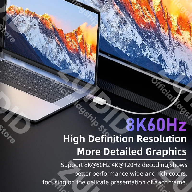 Convertidor adaptador Mini DP a Displayport 1,4 8K @ 60Hz extensor de Cable bidireccional DP a Mini DP macho a hembra para MacBook Pro
