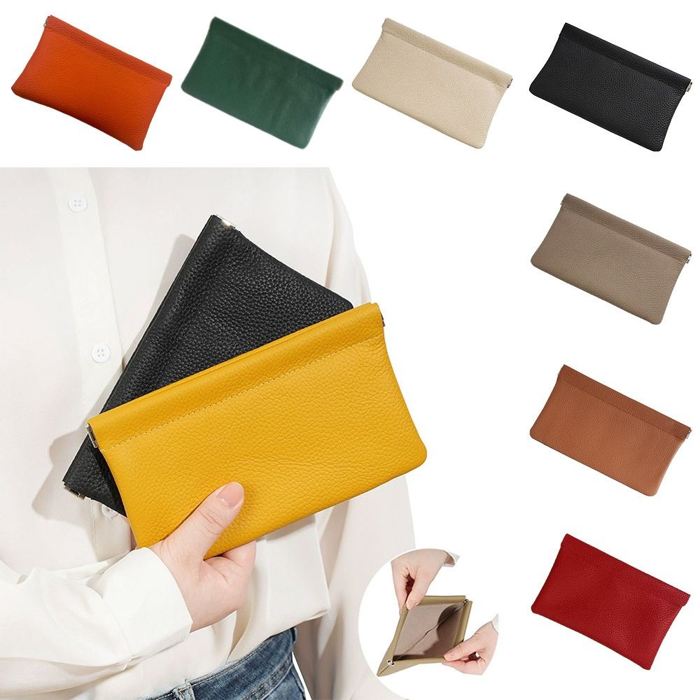 Портативный кошелек из искусственной кожи, ультратонкий кошелек для монет большой емкости, автоматические закрытые сумки для карт для женщин, подарок для девочек