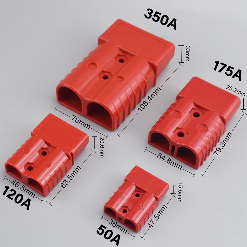 2/4/6/PCS For Anderson Connector Plug Car Battery Quick Connect Disconnect Power 50A 120A 175A 350A 600V Plug With dust cover
