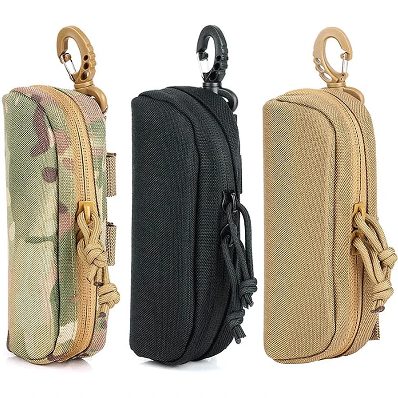 Custodia per occhiali tattica MOLLE Custodia protettiva antiurto per occhiali da caccia Custodia per occhiali da sole portatile per esterni Case-1000D Nylon